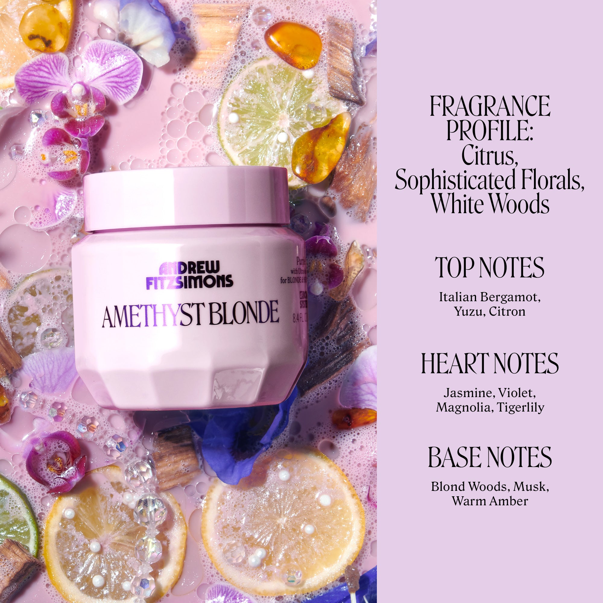 AMETHYST BLONDE Purple Brass Toning Mask Treatment with Shea